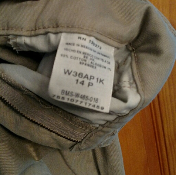 Riders by Lee tan twill pants sz 14P - Picture 4 of 6